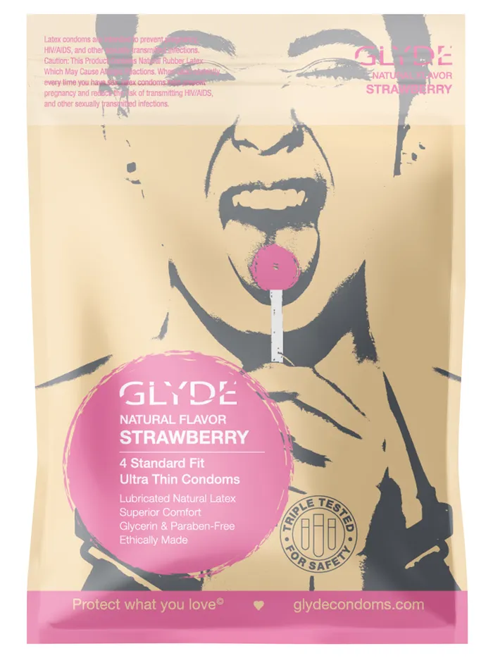 Enhancers Glyde Glyde Flavored Condoms 4Pack