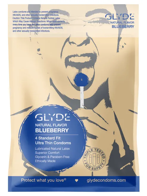 Enhancers Glyde Glyde Flavored Condoms 4Pack