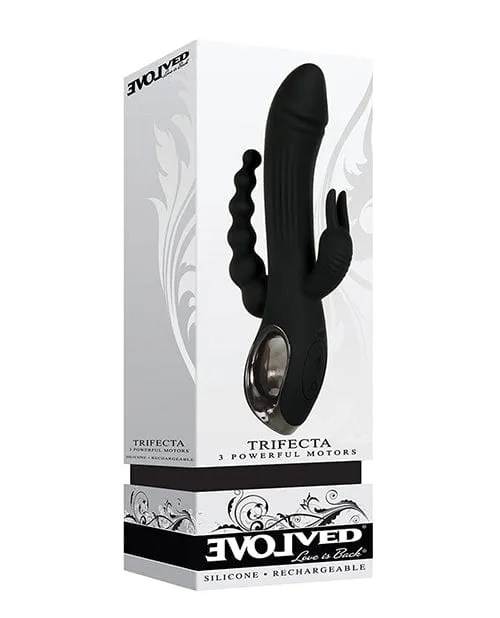 Evolved Trifecta Triple Stim Rechargeable Black Evolved Novelties Vibrators Evolved Trifecta Triple Stim Rechargeable Black Evolved Novelties Vibrators