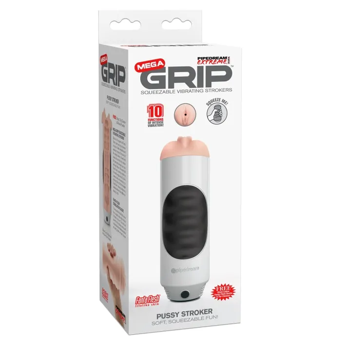 Extreme Toyz Mega Grip Vibrating Pussy Stroker Pipedream Male Sex Toys