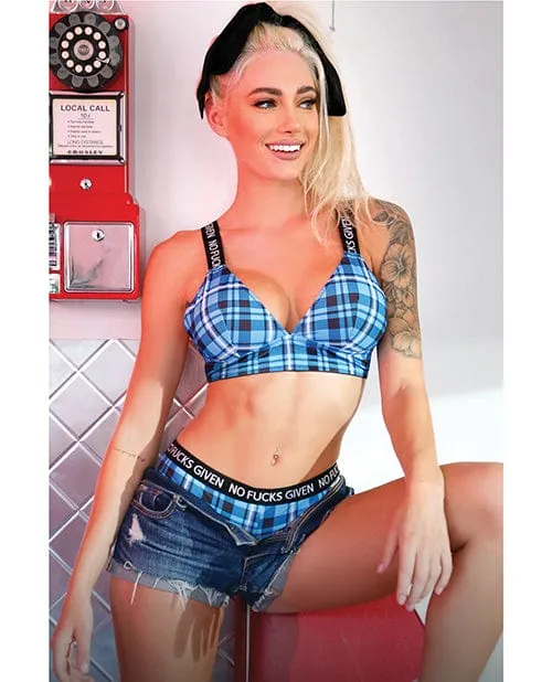 Fantasy Lingerie Vibes No Fuck Given Bralette Cheeky Panty Vibrators
