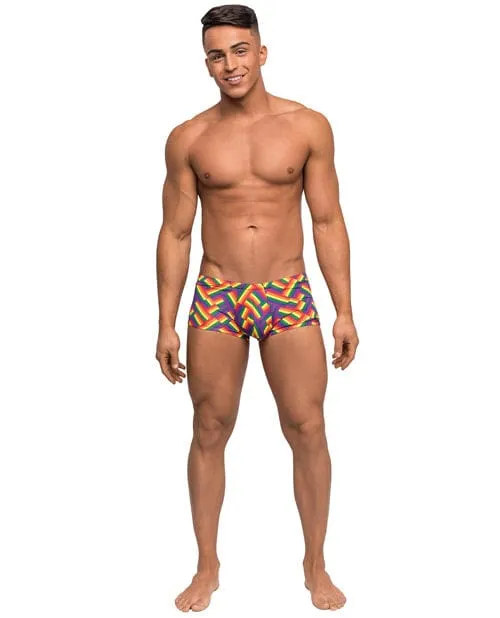 Female Sex Toys Male Power Pride Fest Contoured Pouch Mini Short Rainbow