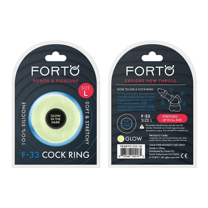 FORTO F33 CRing 25mm Glow Large FORTO Male Sex Toys