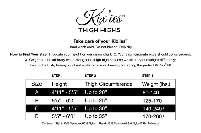 Hosiery Kixies Whitney Sheer Cuban Heel Thigh Highs Kixies Hosiery Kixies Whitney Sheer Cuban Heel Thigh Highs Kixies