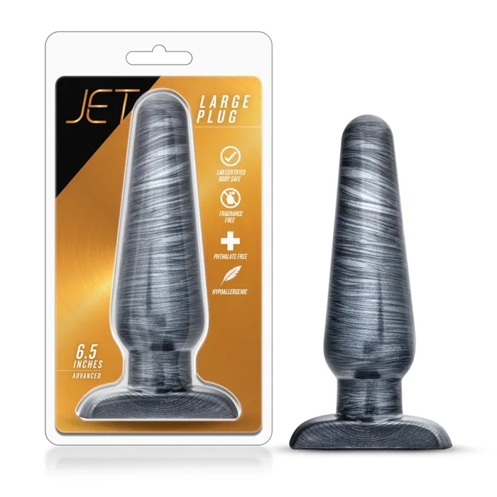 Jet Large Plug Carbon Metallic Black Blush Novelties Anal Jet Large Plug Carbon Metallic Black Blush Novelties Anal