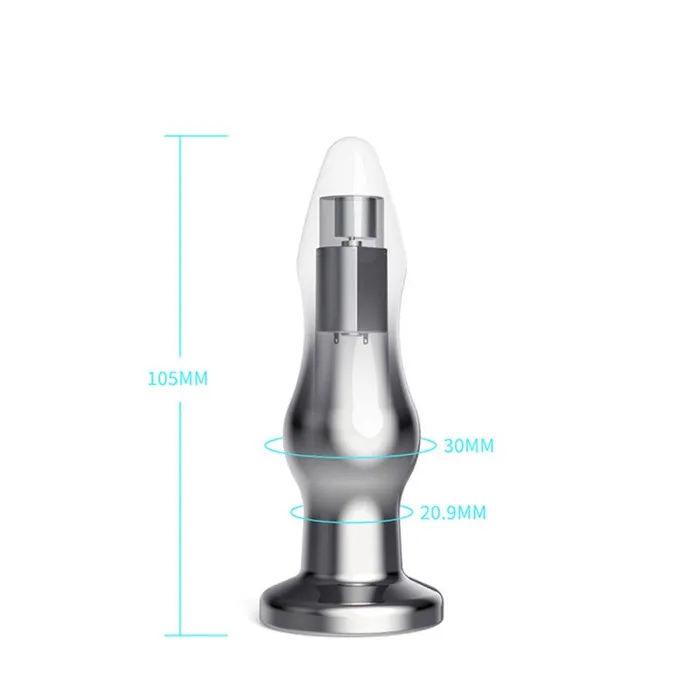 Male Sex Toys honeysx Metal Vibrating Anal Plug with Remote Control Magnetic Rechargeable