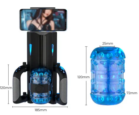 Male Sex Toys honeysx New Arrivals Masturbation cup Thrusting Cannon King Mini 6Segment Fixedpoint Telescopic Male Masturbator