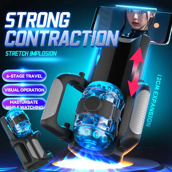 Male Sex Toys honeysx New Arrivals Masturbation cup Thrusting Cannon King Mini 6Segment Fixedpoint Telescopic Male Masturbator