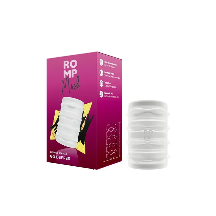 Male Sex Toys ROMP ROMP Mosh Blowjob Stroker Clear