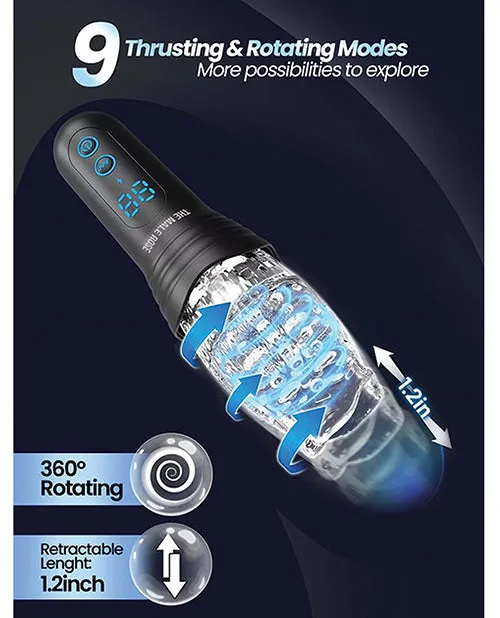 Male Sex Toys The Male Rose Pro Thrusting Rotating Vibrating 3D Masturbator Black The Male Rose