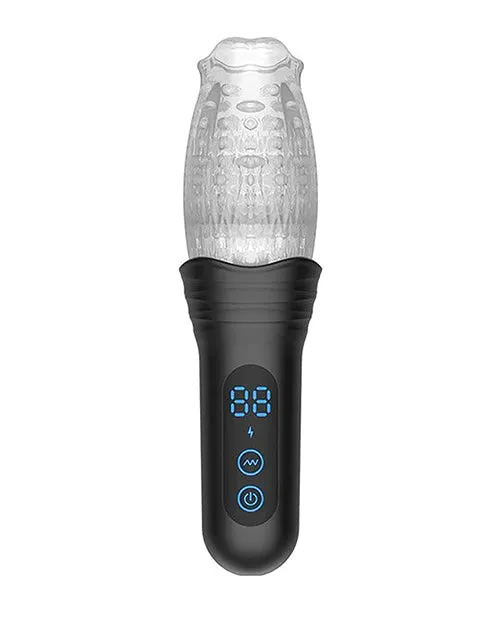 Male Sex Toys The Male Rose Pro Thrusting Rotating Vibrating 3D Masturbator Black The Male Rose