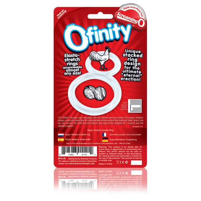 Ofinity Double Ring Clear Screaming O Dildos Ofinity Double Ring Clear Screaming O Dildos