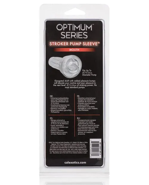 Optimum Series Stroker Pump Sleeve CalExotics Male Sex Toys Optimum Series Stroker Pump Sleeve CalExotics Male Sex Toys
