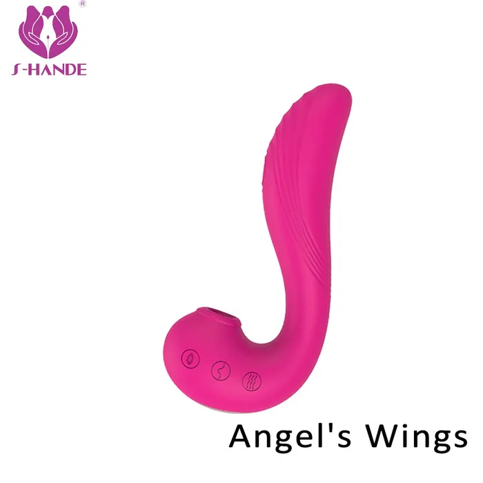 SHD SHANDE Angels Wings S295 GSpot Clitoris Pussy Sucking Vibrator Female Sex Toys