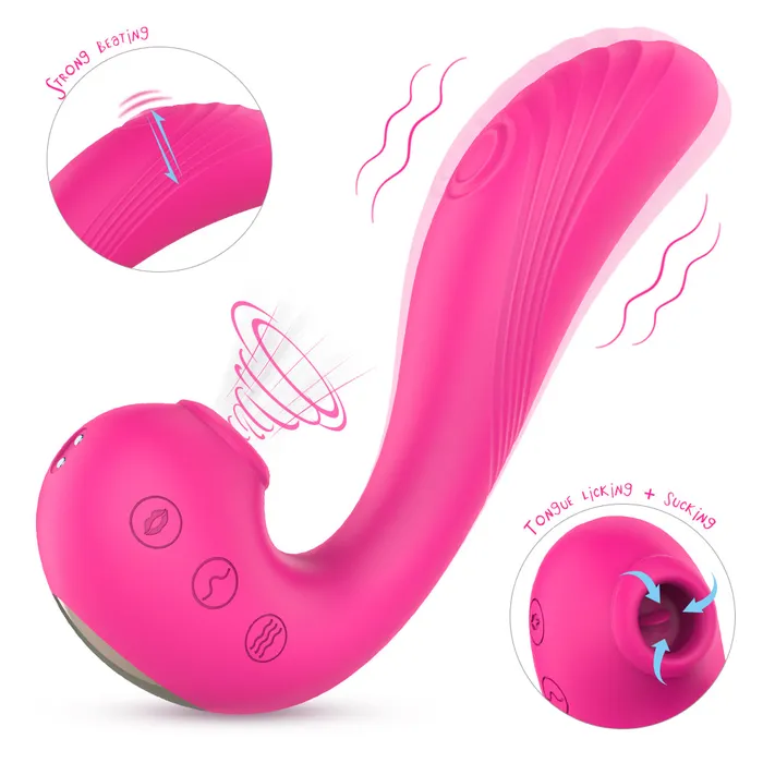 SHD SHANDE Angels Wings S295 GSpot Clitoris Pussy Sucking Vibrator Female Sex Toys