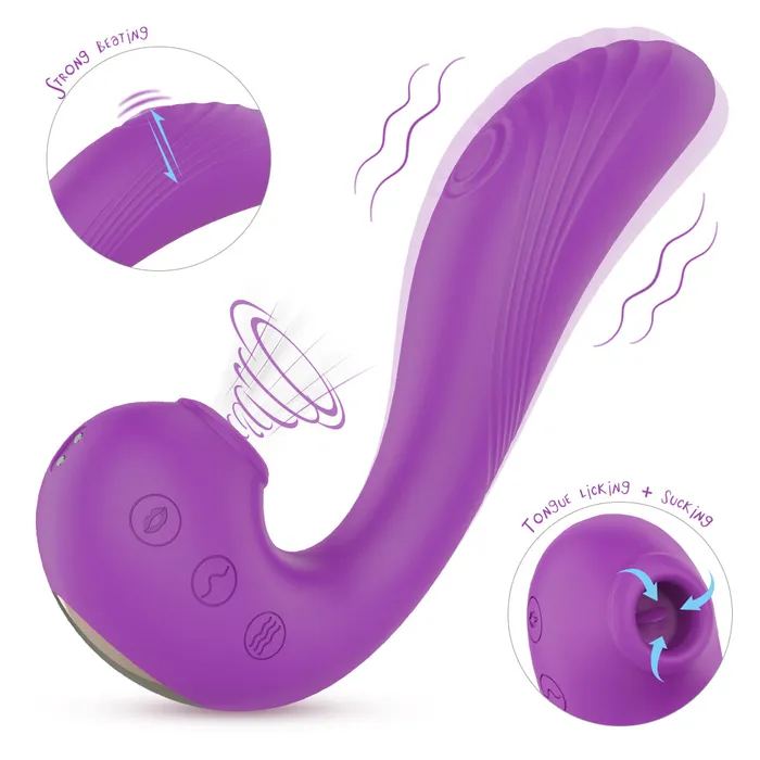 SHD SHANDE Angels Wings S295 GSpot Clitoris Pussy Sucking Vibrator Female Sex Toys