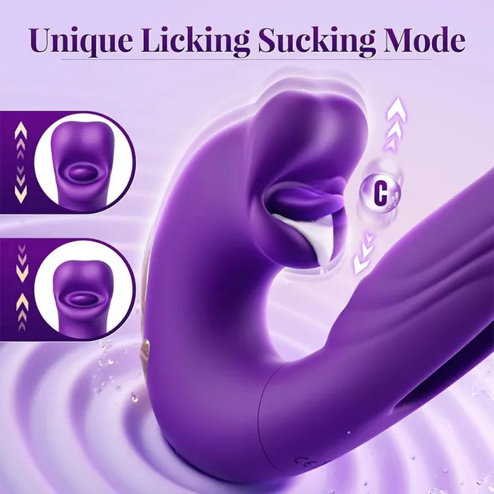 SHD SHande GSpot Vibrator with 7 Flapping 7 Vibrating 5 Licking Sucking Female Sex Toys