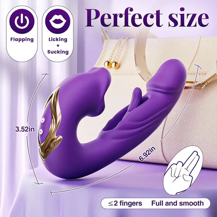 SHD SHande GSpot Vibrator with 7 Flapping 7 Vibrating 5 Licking Sucking Female Sex Toys