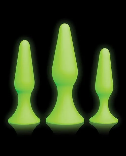 Shots America Anal Shots Ouch Butt Plug Set Glow In The Dark