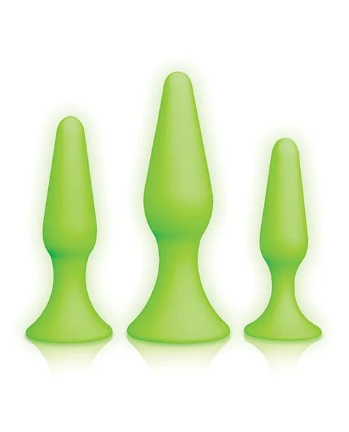 Shots America Anal Shots Ouch Butt Plug Set Glow In The Dark