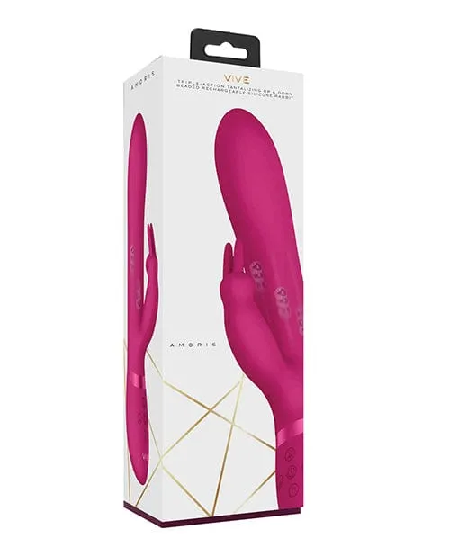 Shots America Vibrators Shots Vive Amoris Stimulating Beads Rabbit Pink