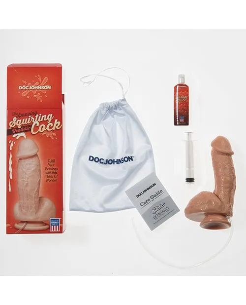 Squirting Realistic Cock with Splooge Juice Flesh Doc Johnson Female Sex Toys Squirting Realistic Cock with Splooge Juice Flesh Doc Johnson Female Sex Toys