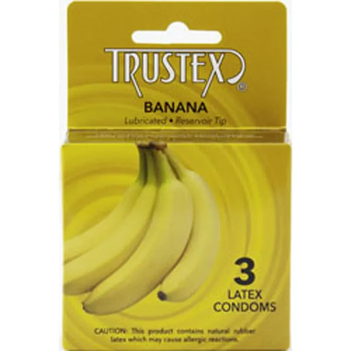 Trustex Flavored Lubricated Condoms 3 Pack Banana Trustex Enhancers