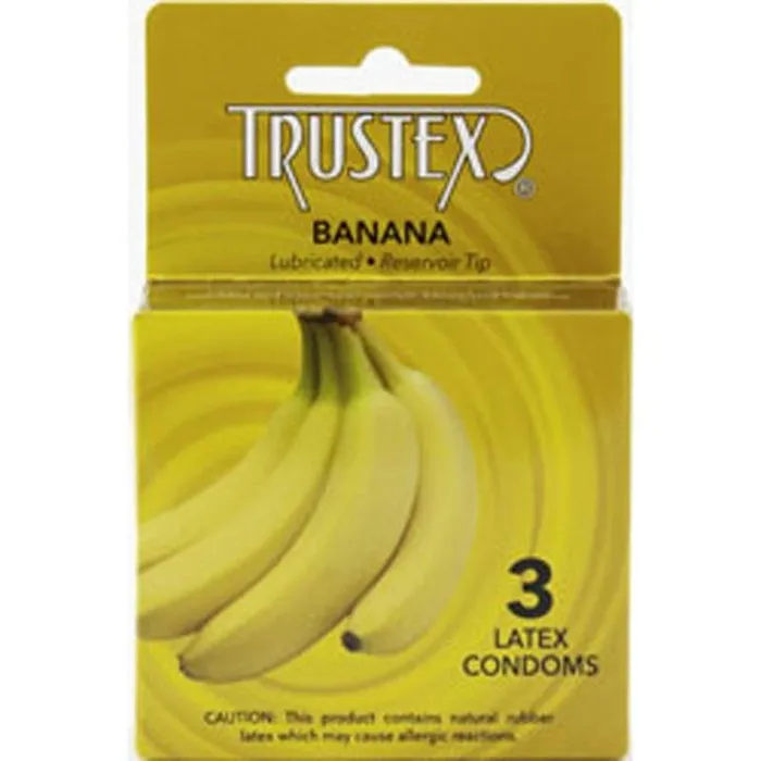 Trustex Flavored Lubricated Condoms 3 Pack Banana Trustex Enhancers Trustex Flavored Lubricated Condoms 3 Pack Banana Trustex Enhancers