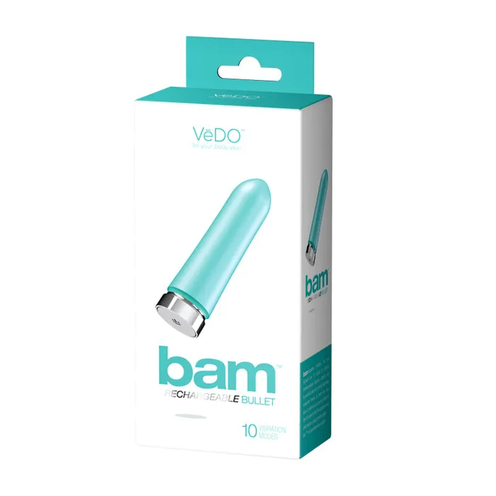 VeDO Female Sex Toys Bam Rechargeable Bullet Tease Me Turquoise