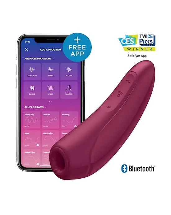 Vibrators Satisfyer Satisfyer Curvy 1Air Pulse Stimulator vibration Clitoris Stimulating Vibrator Connect App Vibrators Satisfyer Satisfyer Curvy 1Air Pulse Stimulator vibration Clitoris Stimulating Vibrator Connect App
