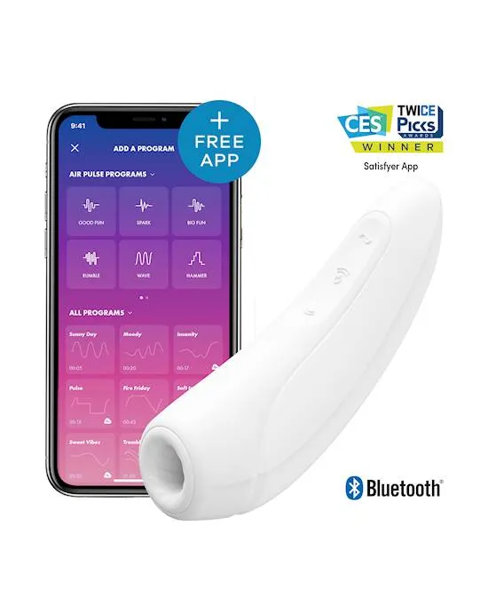 Vibrators Satisfyer Satisfyer Curvy 1Air Pulse Stimulator vibration Clitoris Stimulating Vibrator Connect App