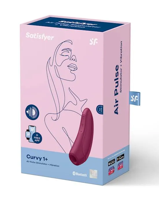 Vibrators Satisfyer Satisfyer Curvy 1Air Pulse Stimulator vibration Clitoris Stimulating Vibrator Connect App