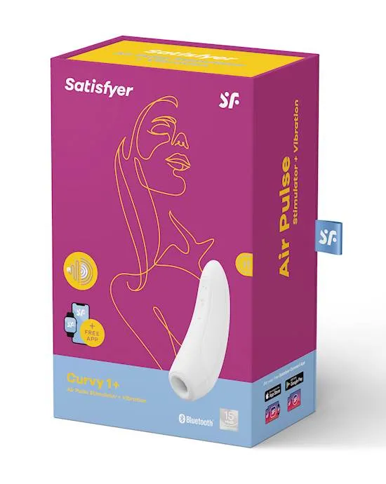 Vibrators Satisfyer Satisfyer Curvy 1Air Pulse Stimulator vibration Clitoris Stimulating Vibrator Connect App