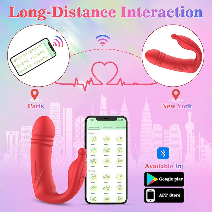 Vibrators Touch Honey APP Wearable Vibrators Telescopic Vibrating Panties Clitoral G Spot Vibration Massager