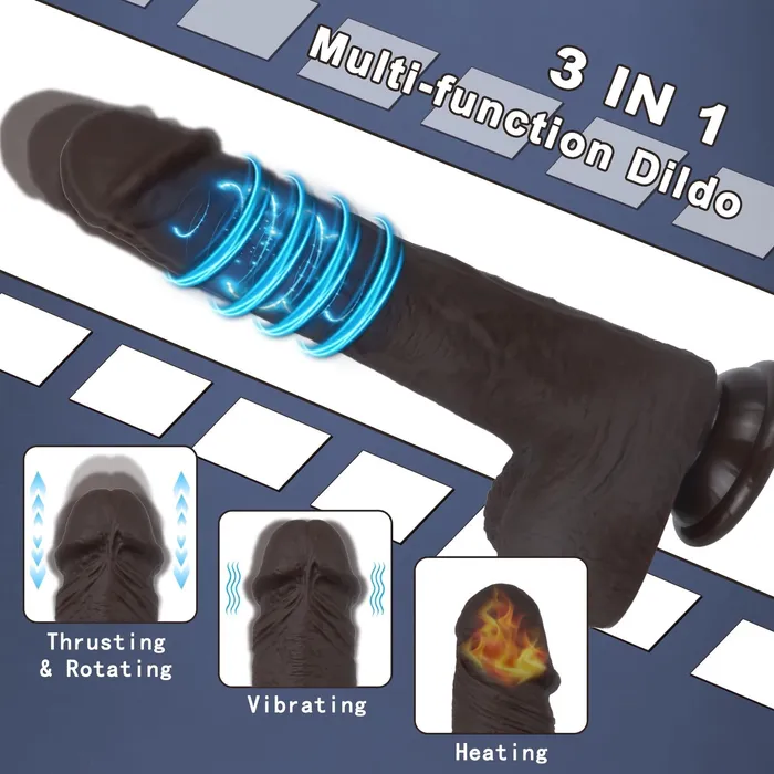 YIQU Female Sex Toys YIQU 2184 Cm App Remote Control Vibrating Dildo With Rotation 10 Vibration