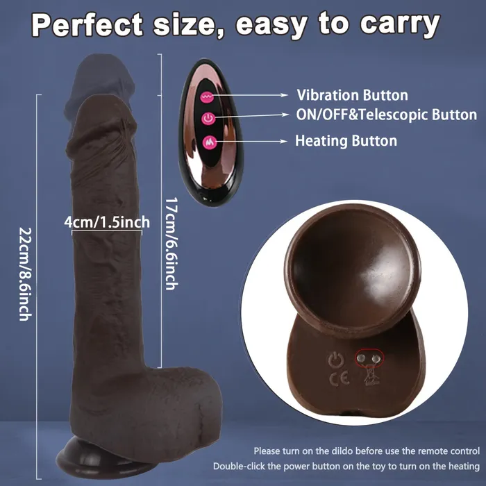 YIQU Female Sex Toys YIQU 2184 Cm App Remote Control Vibrating Dildo With Rotation 10 Vibration