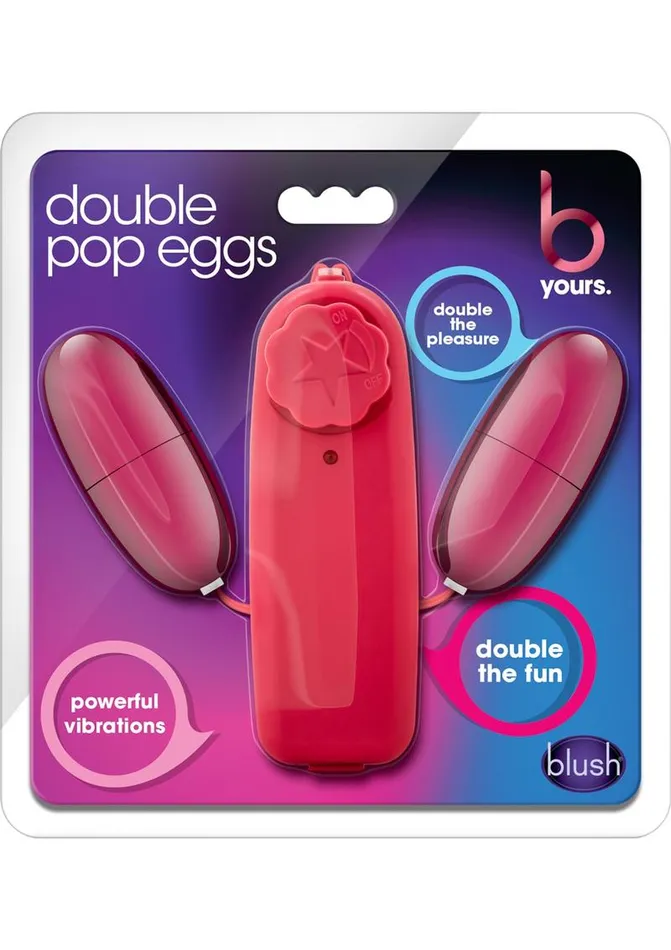 B Yours Double Pop Eggs with Remote Control Cerise B Yours Female Sex Toys B Yours Double Pop Eggs with Remote Control Cerise B Yours Female Sex Toys
