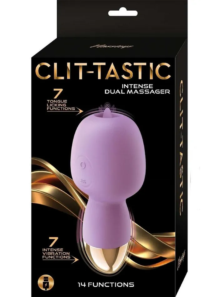 ClitTastic Female Sex Toys ClitTastic Intense Dual Massager Rechargeable Silicone Vibrator with Clitoral Stimulator ClitTastic Female Sex Toys ClitTastic Intense Dual Massager Rechargeable Silicone Vibrator with Clitoral Stimulator