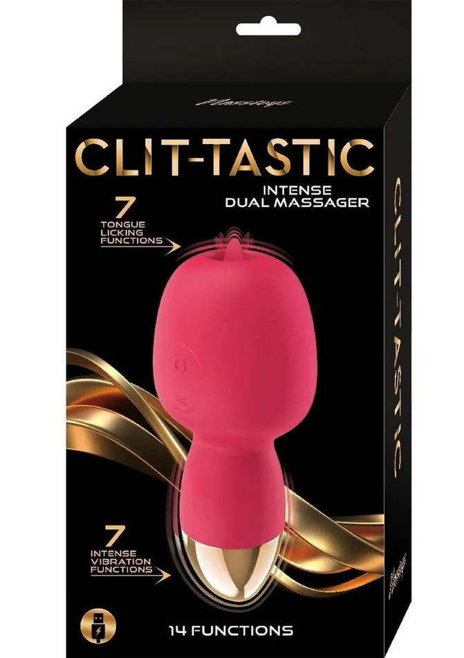 ClitTastic Female Sex Toys ClitTastic Intense Dual Massager Rechargeable Silicone Vibrator with Clitoral Stimulator ClitTastic Female Sex Toys ClitTastic Intense Dual Massager Rechargeable Silicone Vibrator with Clitoral Stimulator