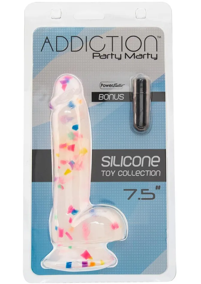 Dildos Addiction Addiction Party Marty Silicone Dildo with Balls