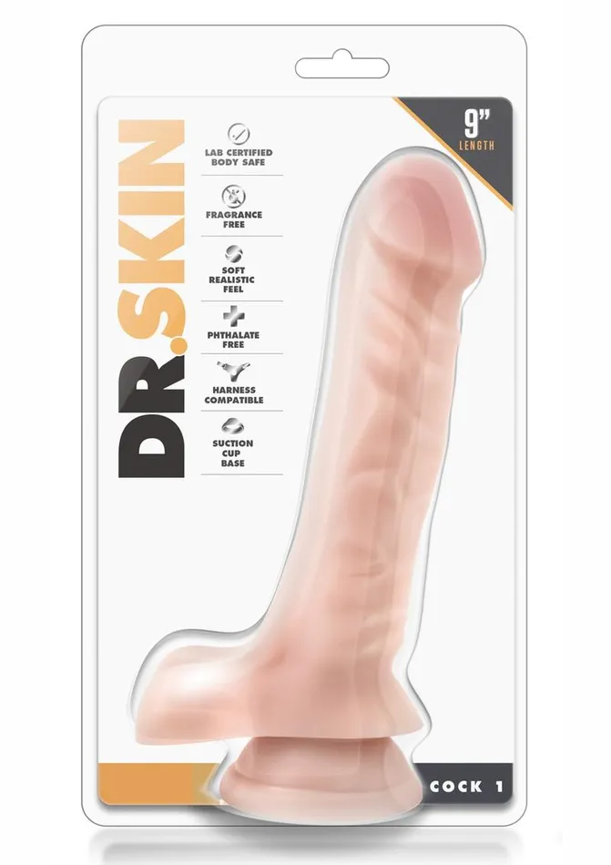 Dildos Dr Skin Cock 1 Dildo with Balls and Suction Cup Dr Skin