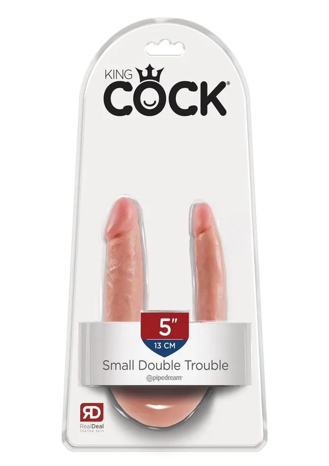 Dildos King Cock UShaped Small Double Trouble Dildo King Cock