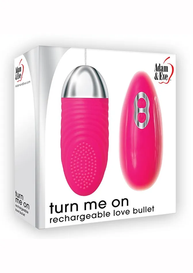 Female Sex Toys Adam and Eve Turn Me On Rechargeable Silicone Love Bullet with Remote Control Adam and Eve