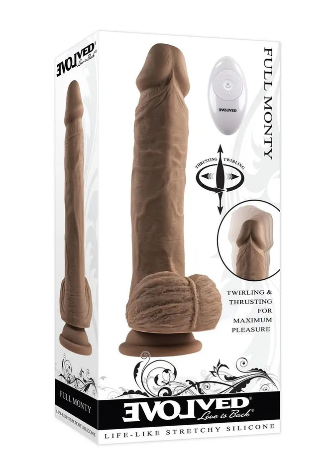 Female Sex Toys Evolved Full Monty Silicone Rechargeable Realistic Dildo with Remote