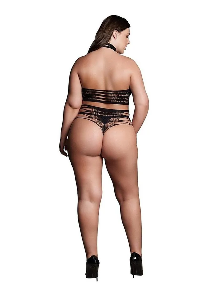 Le Desir Male Sex Toys Le Desir Shade Carpo Xlvi Two Piece with Turtleneck Crop Top and Pantie