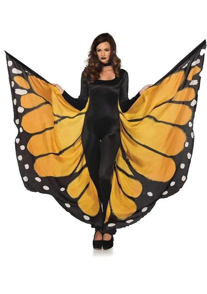 Leg Avenue Male Sex Toys Leg Avenue Festival Butterfly Wing Halter Cape with Straps and Support Sticks