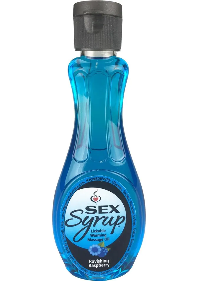 Little Genie Couples Sex Syrup Lickable Flavored Warming Massage Oil 4oz Ravishing Raspberry Little Genie Couples Sex Syrup Lickable Flavored Warming Massage Oil 4oz Ravishing Raspberry