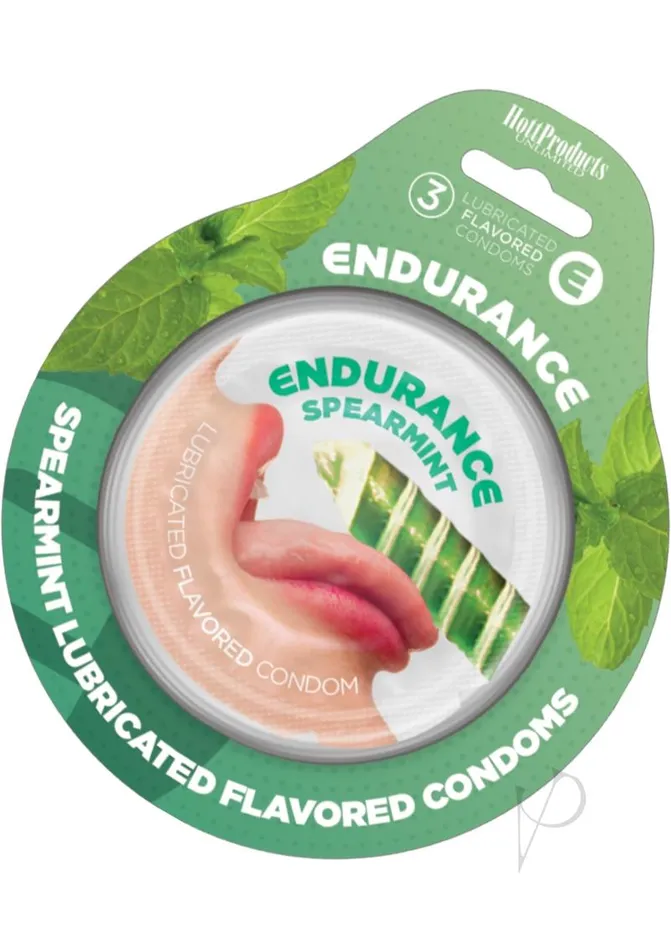 Lubricated Flavored Endurance Condoms 3 Per Pack Spearmint Endurance Condom Enhancers Lubricated Flavored Endurance Condoms 3 Per Pack Spearmint Endurance Condom Enhancers