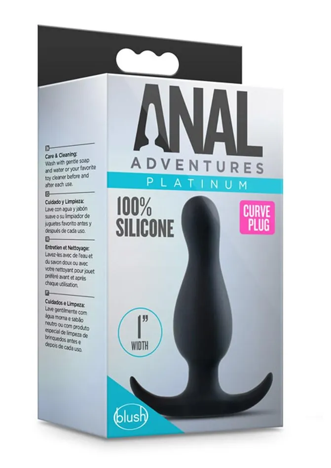 Male Sex Toys Anal Adventures Anal Adventures Platinum Curve Silicone Butt Plug Male Sex Toys Anal Adventures Anal Adventures Platinum Curve Silicone Butt Plug