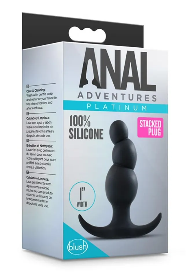 Male Sex Toys Anal Adventures Anal Adventures Platinum Stacked Silicone Butt Plug Male Sex Toys Anal Adventures Anal Adventures Platinum Stacked Silicone Butt Plug
